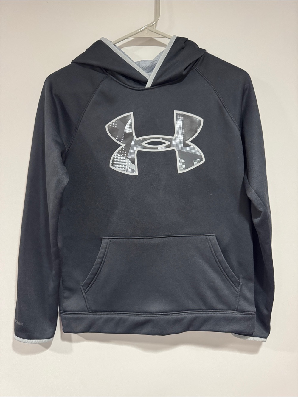 Under Armour Kids Black Hoodie with Gray Accents